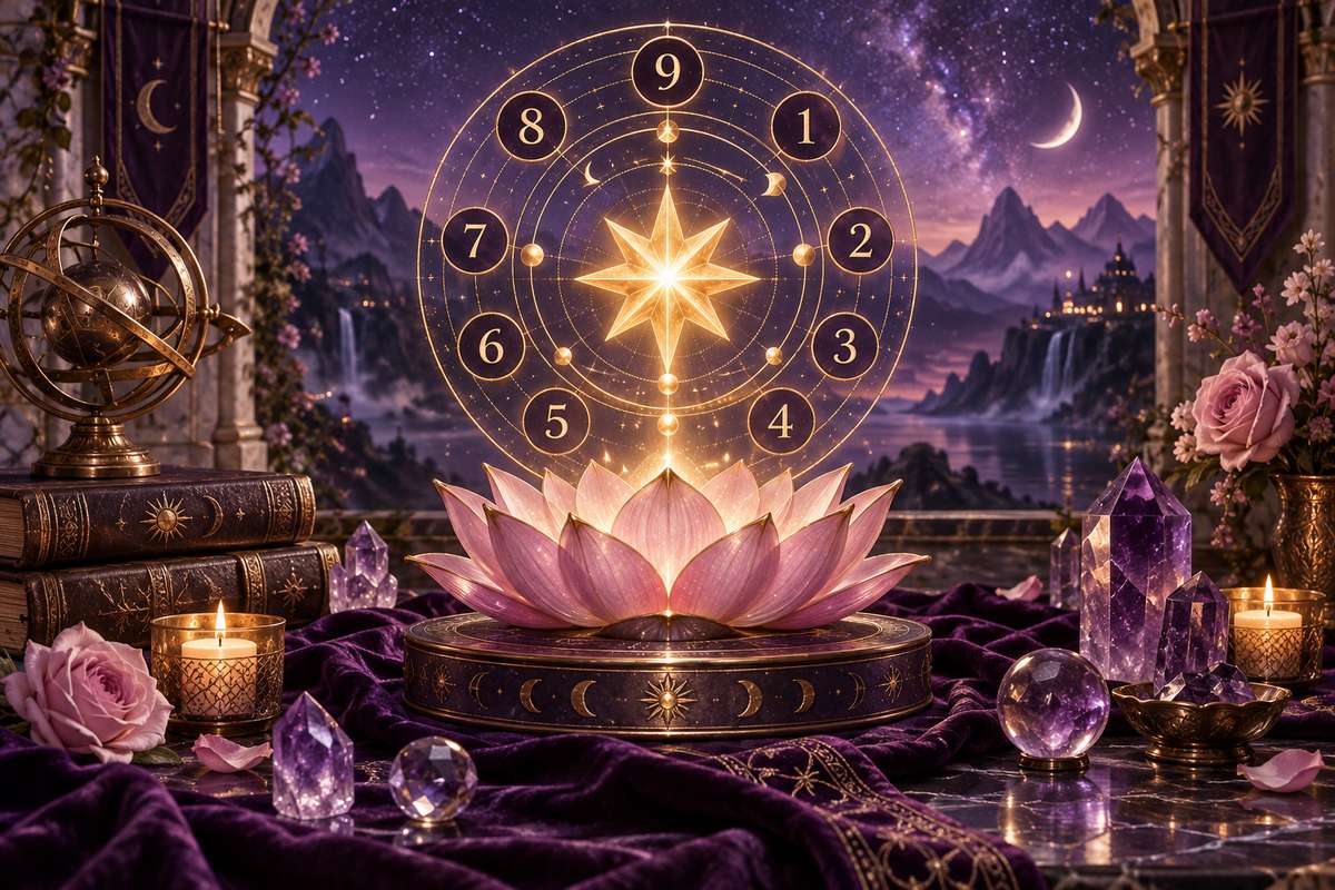 A birth star above a moonlit lake