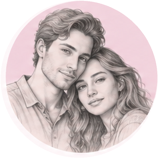 Pencil portrait of a couple, used as an illustrative example.
