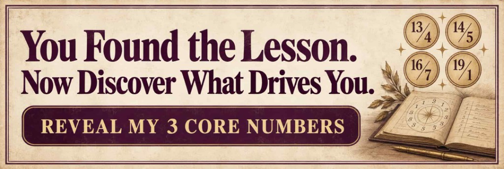 Free personalized video report. You Found the Lesson. Now Discover What Drives You.
